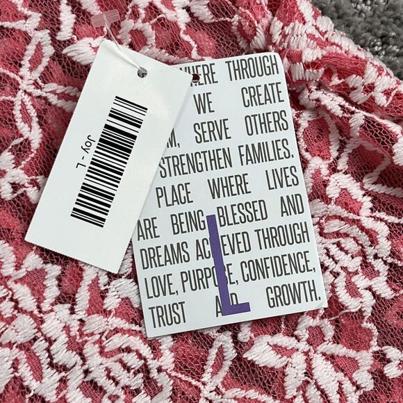 LuLaRoe Joy Duster Vest Womens Large Pink Lace Sheer Kimono Romantic Boho - Picture 5 of 8